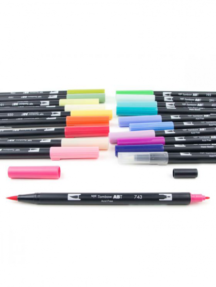 Rotuladores Lettering Tombow Tonos Tropical Doble Punta.
