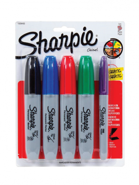 Resaltadores punta biselada x4 colores sharpie SHARPIE