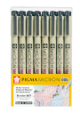 Tiralíneas Sakura Pigma Micron 0.05mm Set 8 Colores XSDK005-8