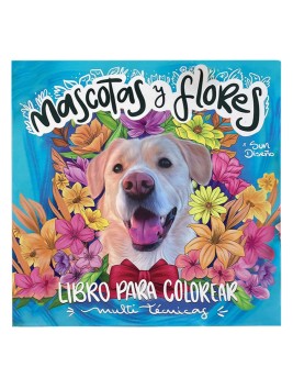 Libro para Colorear Mascotas y Flores | Sun Diseño LIBROMASCYFLORES