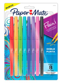 Marcadores Flair Doble Punta Paper Mate 8 Colores 2181387