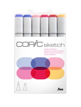 Marcadores Copic Sketch Set 6 Colores Florales 2 SKETCHSET029