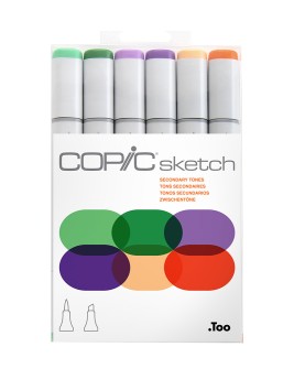 Marcadores Copic Sketch Set 6 Colores Secundarios SKETCHSET024