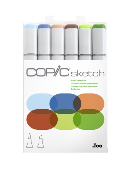 Marcadores Copic Sketch Set 6 Colores Tierra SKETCHSET030