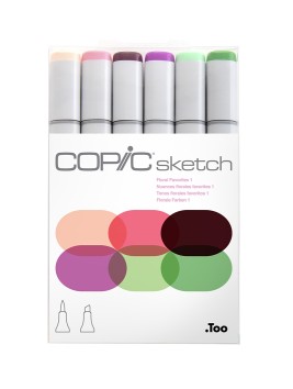 Marcadores Copic Sketch Set 6 Colores Florales 1 SKETCHSET028