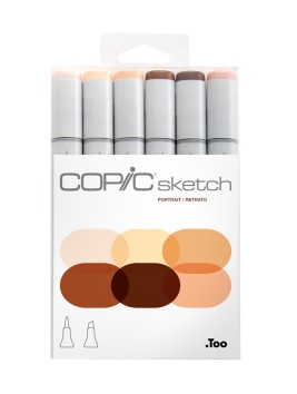 Marcadores Copic Sketch Set 6 Colores Retrato SKETCHSET023