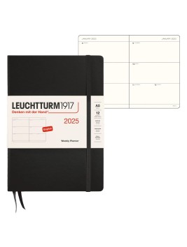 Agenda 2025 Leuchtturm 1917 Vista Semanal Tapa Dura Negra