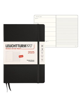 Agenda 2025 Leuchtturm 1917 Vista Semanal + Notas Tapa Dura Negra