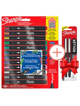 Marcadores Sharpie Acrylic Punta Redonda 12 Colores + Regalo 2201070