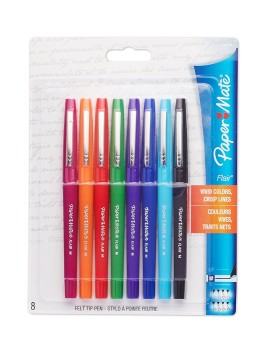 Marcadores Paper Mate Flair Set 8 Colores 74740PP