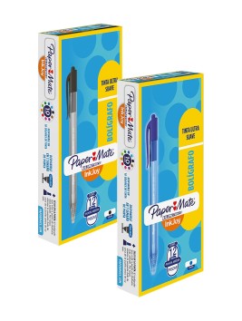 Lápices Pasta Inkjoy Paper Mate Retráctil Punta Media 1.0mm Caja 12 Unidades