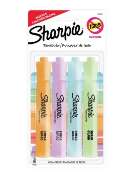 Destacadores Sharpie Tank Set 4 Colores Pasteles 2165242