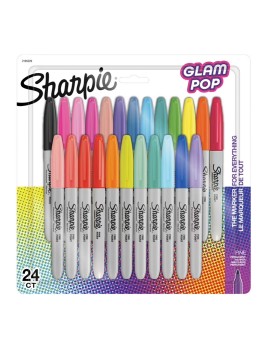 Marcadores Permanentes Sharpie Glam Pop Set 24 Colores 2185229