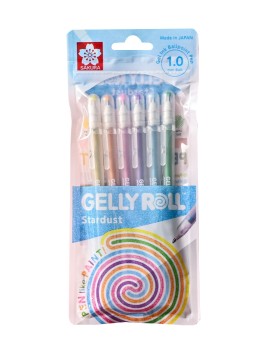 Lápices Gel Gelly Roll Sakura Stardust Set 6 Colores 1.0mm XPGB10-ST6A