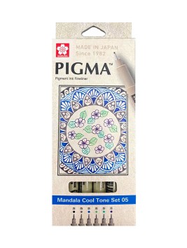 Tiralíneas Sakura Pigma Micron Mandala 0.5mm Set 6 Colores Fríos XSDK05-MD6B