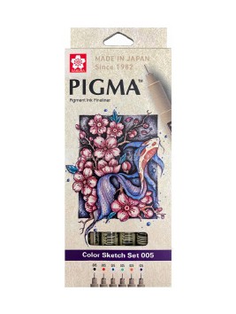 Tiralíneas Sakura Pigma Micron 0.05mm Set 6 Colores XSDK005-6A